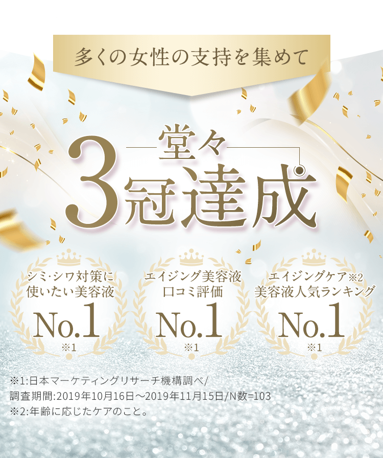 多くの女性の支持を集めて堂々3冠達成